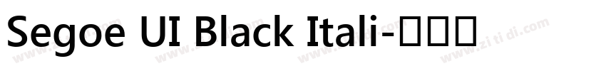 Segoe UI Black Itali字体转换